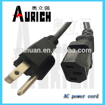 Cables de PVC UL estándar General alimentación 125V extensión carrete